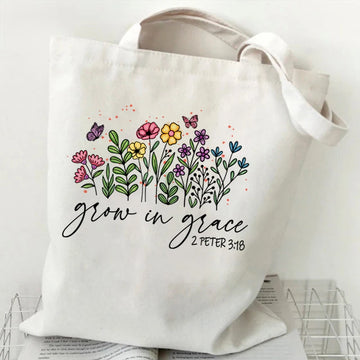 Christian Love Quote Tote Bags