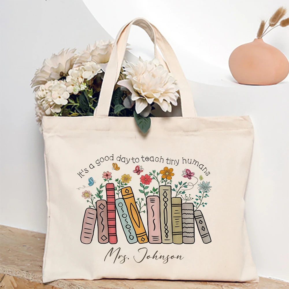 Personalized Teacher Quote Tote Bags