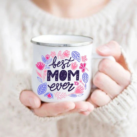 Mom Enamel Mug - Gift for Best Mom Ever