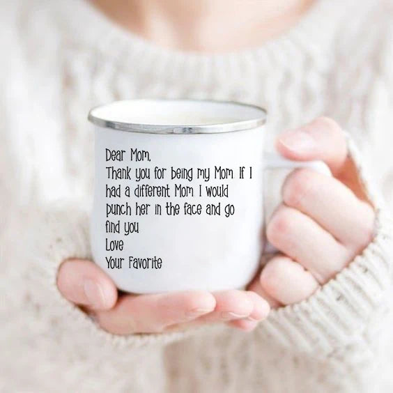 Mom Enamel Mug - Gift for Best Mom Ever