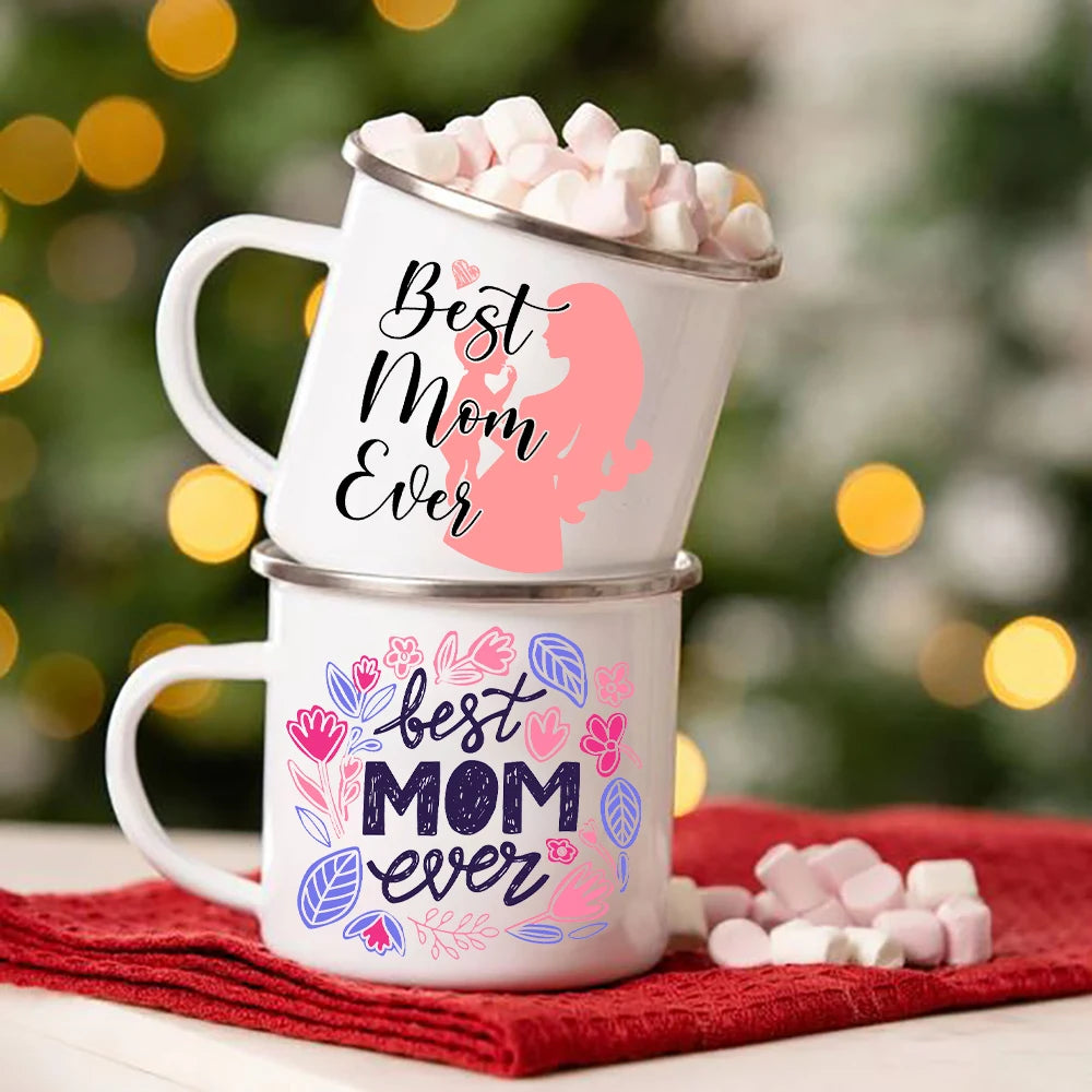 Mom Enamel Mug - Gift for Best Mom Ever