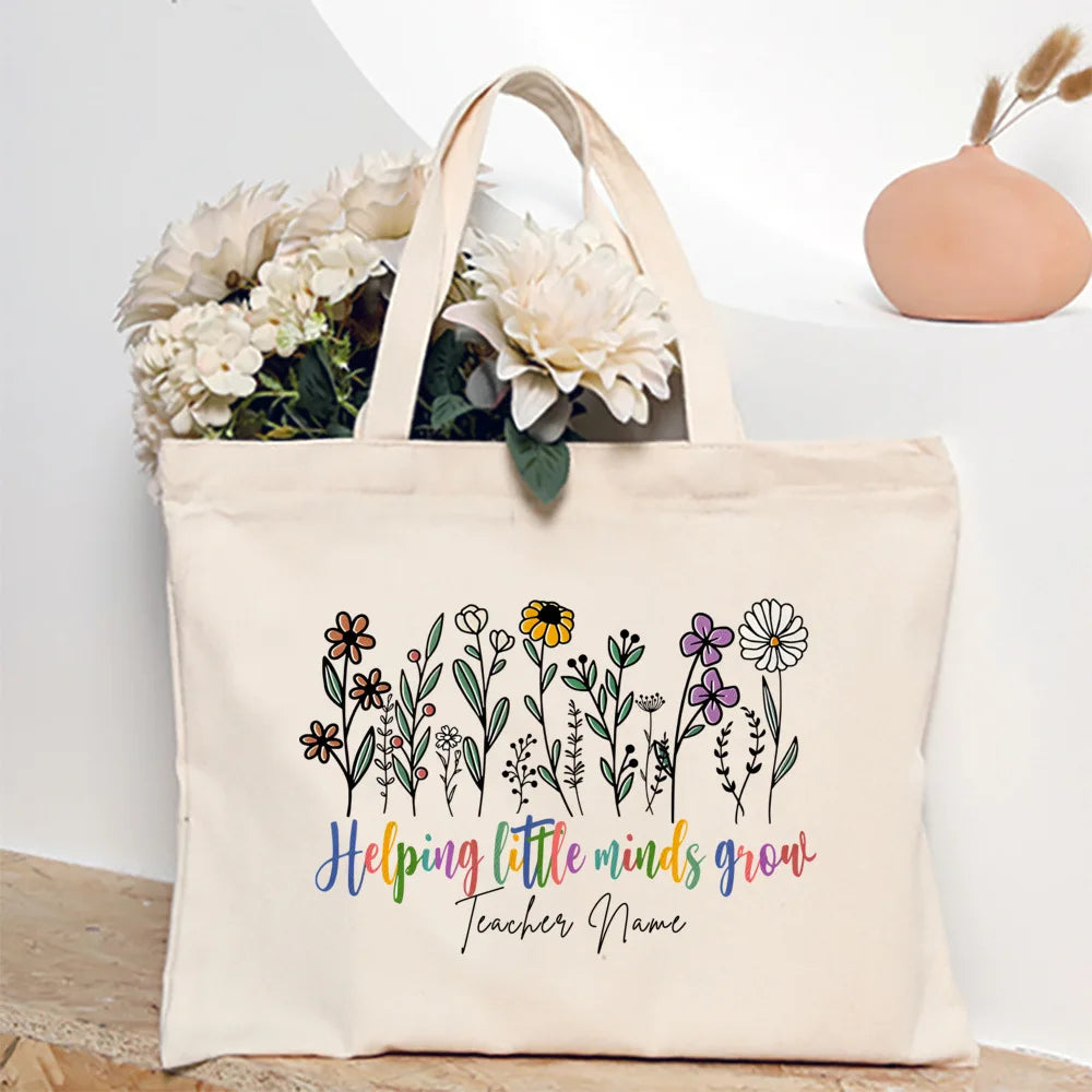 Personalized Teacher Quote Tote Bags