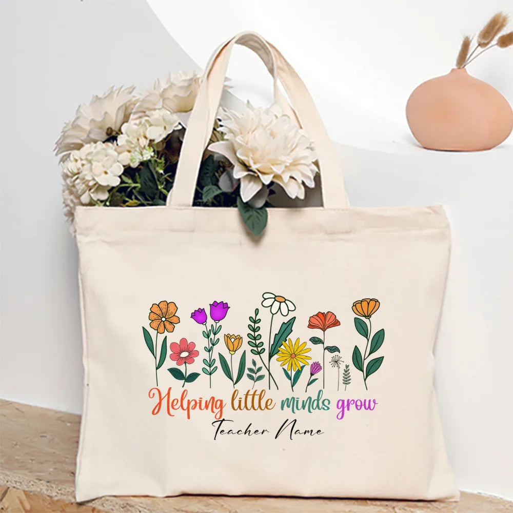 Personalized Teacher Quote Tote Bags