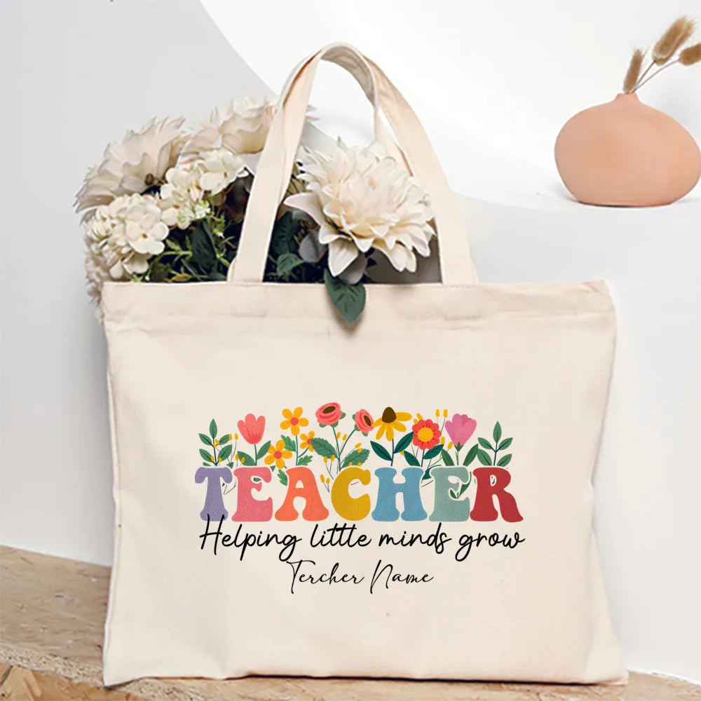 Personalized Teacher Quote Tote Bags