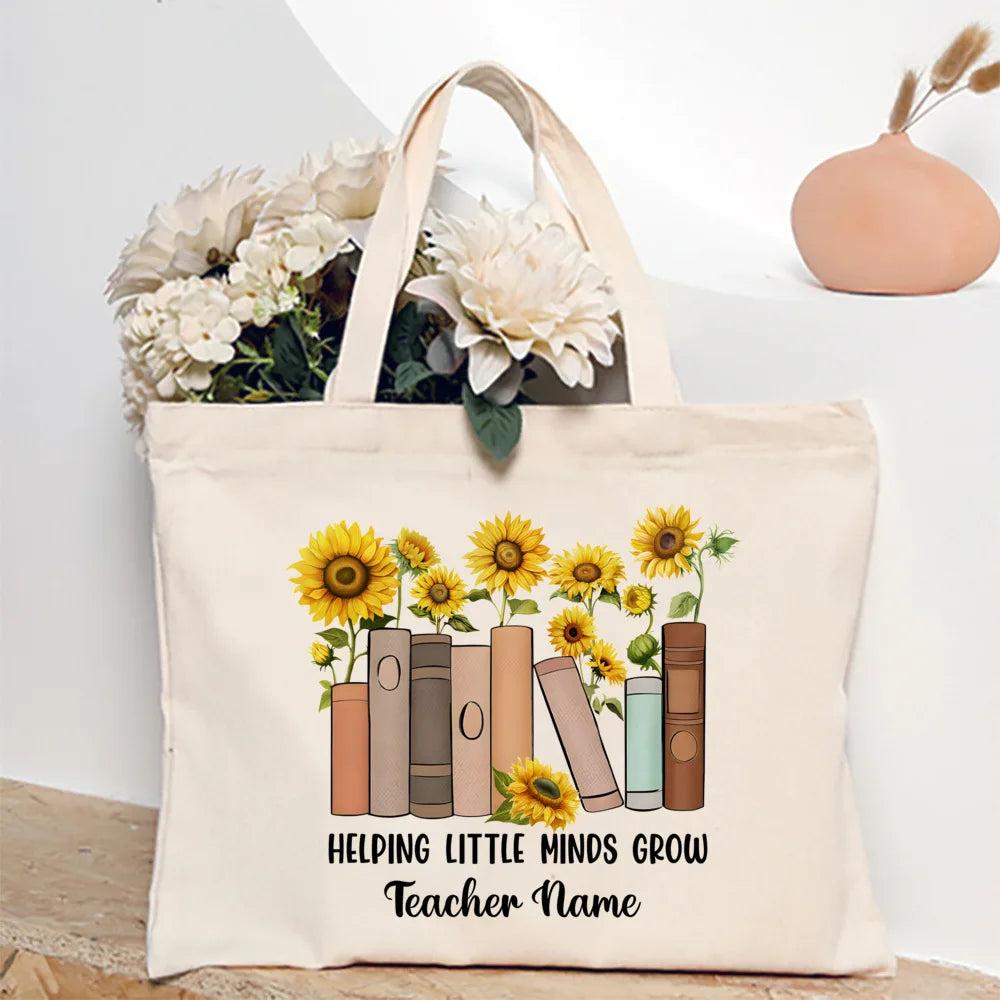 Personalized Teacher Quote Tote Bags