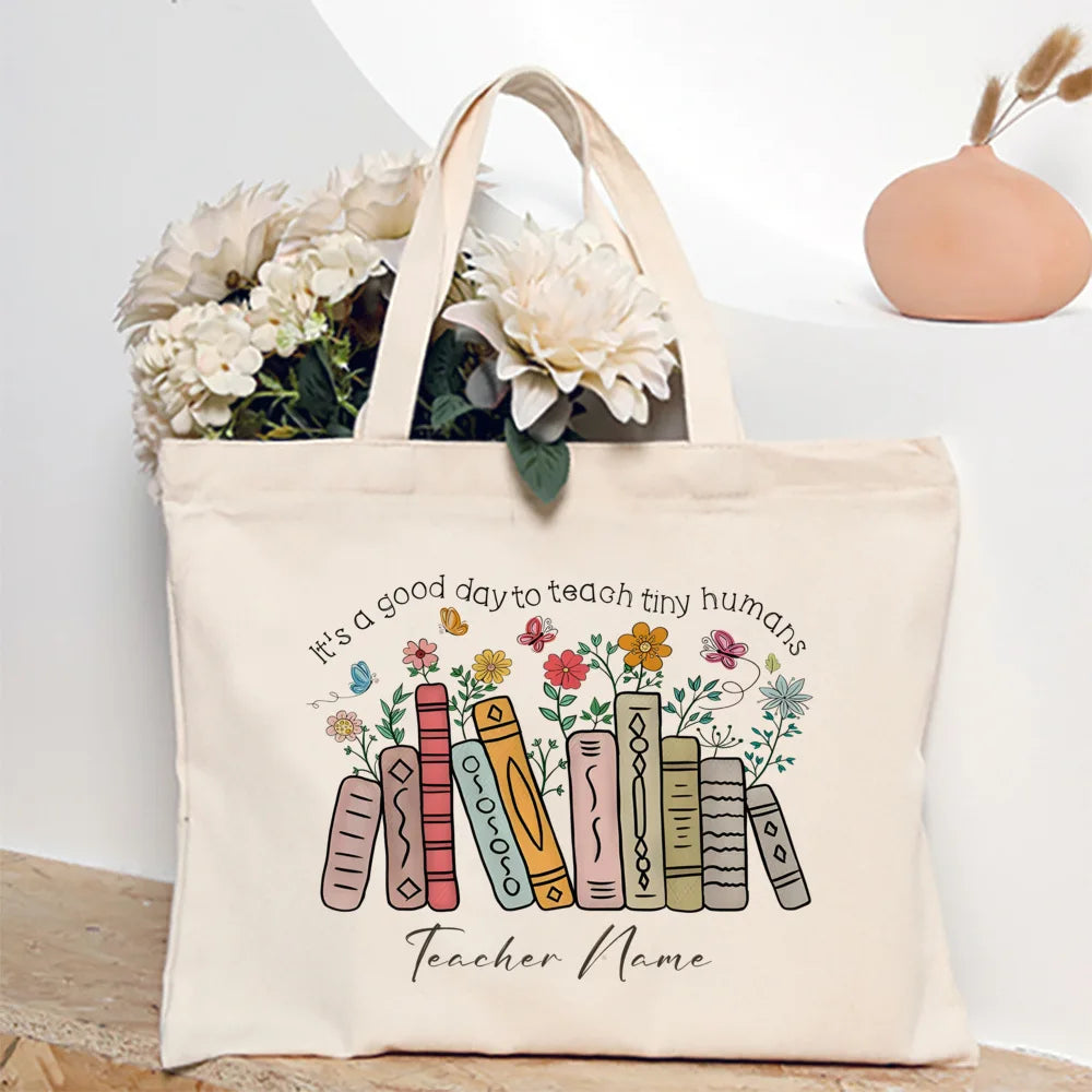 Personalized Teacher Quote Tote Bags